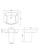 image 5 of Balterley Spirit Square Ceramic Basin and Semi Pedestal - Balterley | White | White