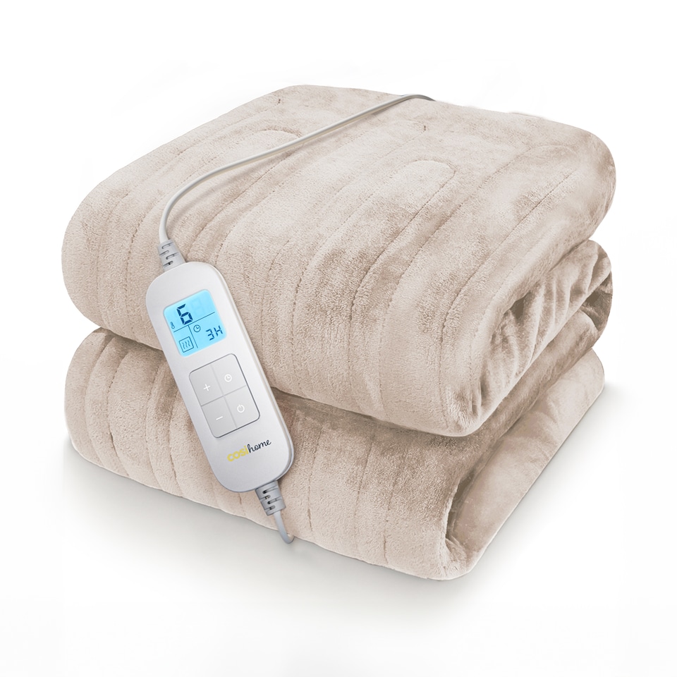 image 1 of Cosi Home Heated Blanket - Cream