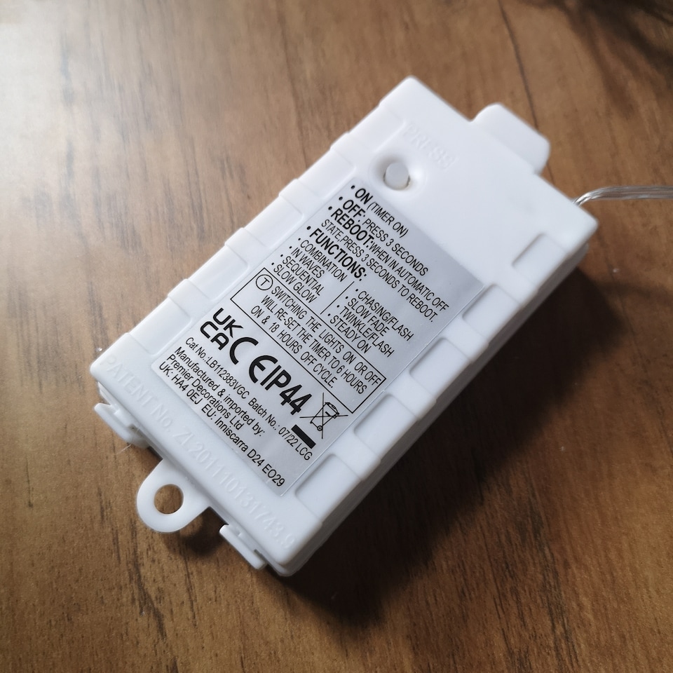 image 1 of 20m Multi Function Battery Operated Vintage Gold LED Fairy Lights Christmas Decorations with Timer