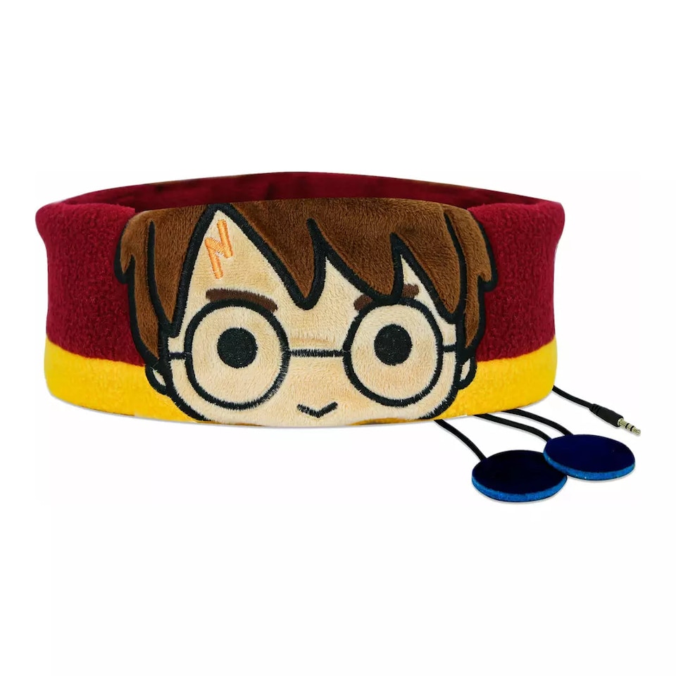 image 1 of Harry Potter Kid's Fleece Audio Band Washable Wired Headphones | Red
