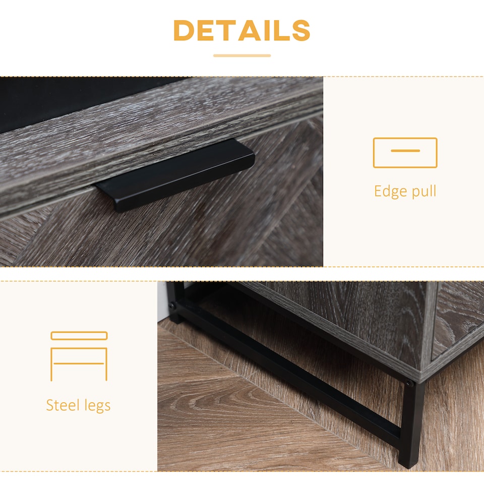 image 1 of HOMCOM Bedside Table, Sofa Side Table W/ Drawer and Shelf Living Room, Bedroom