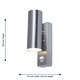image 6 of Rado - Stainless Steel IP44 Outdoor Motion Sensor Up Down GU10 Wall Light Silver | Clear