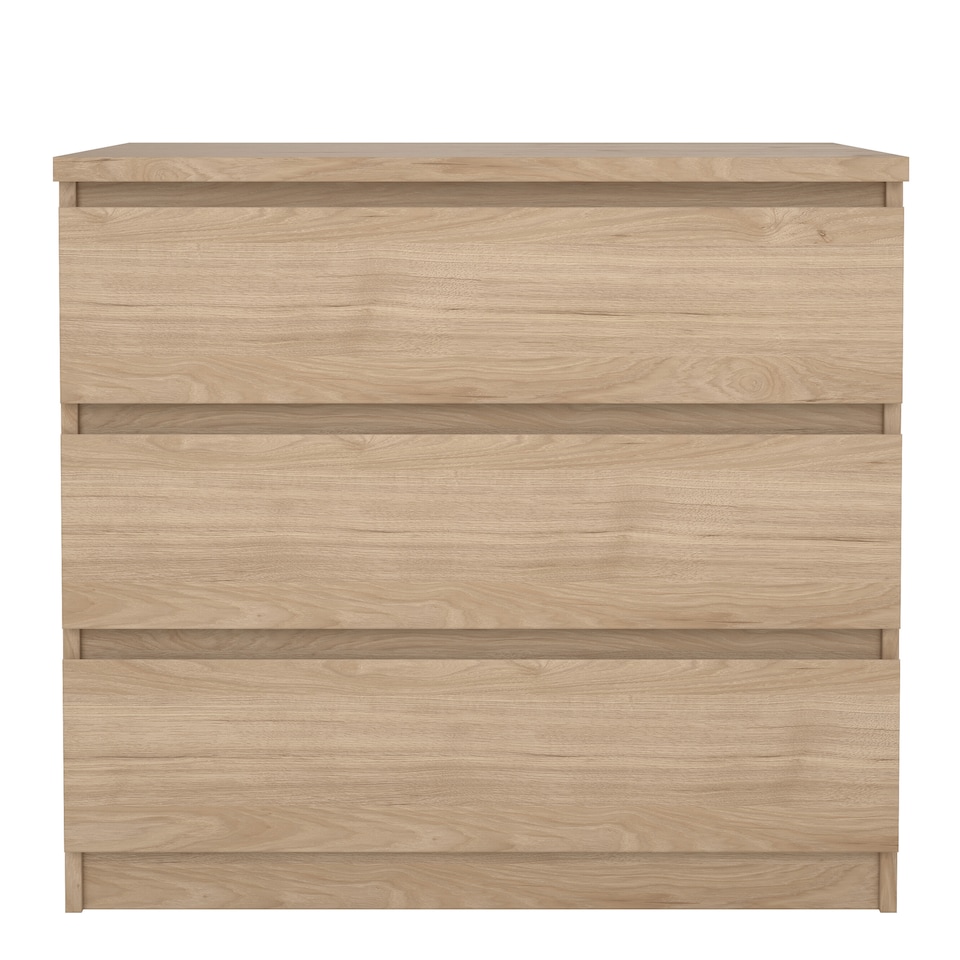 image 1 of Naia Chest of 3 Drawers in Jackson Hickory Oak