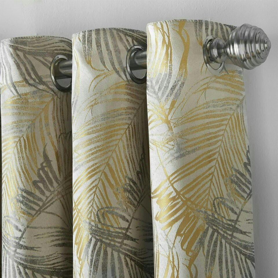 image 1 of Fiji Eyelet Curtains - Ochre - 229 cm x 229 cm