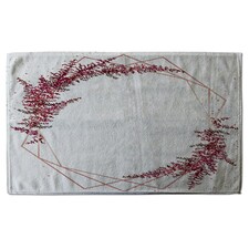 Pink Flower And Geometric Shapes (Kitchen Towel)