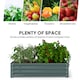 image 4 of Outsunny Raised Garden Bed Metal Patio Backyard Flower Vegetable Planter Green