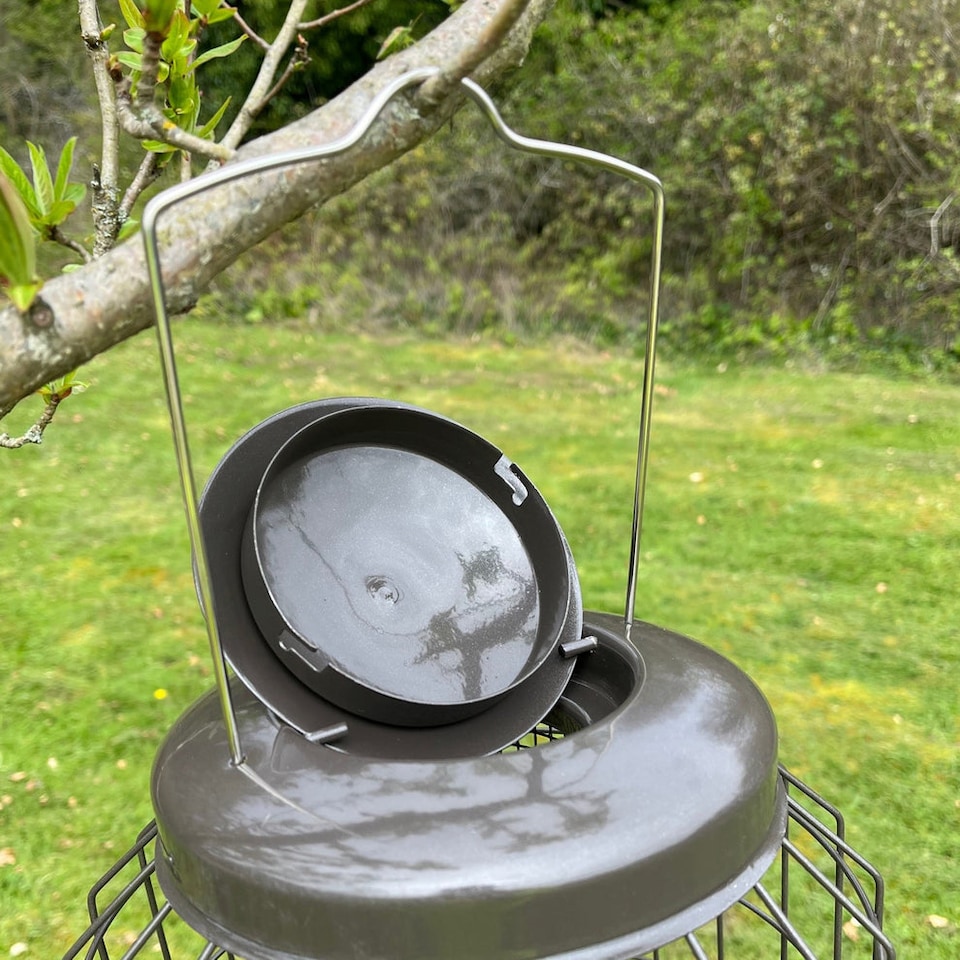 image 1 of Heavy Duty Squirrel Proof Hanging Bird Seed & Nut Feeders (Set of 2)