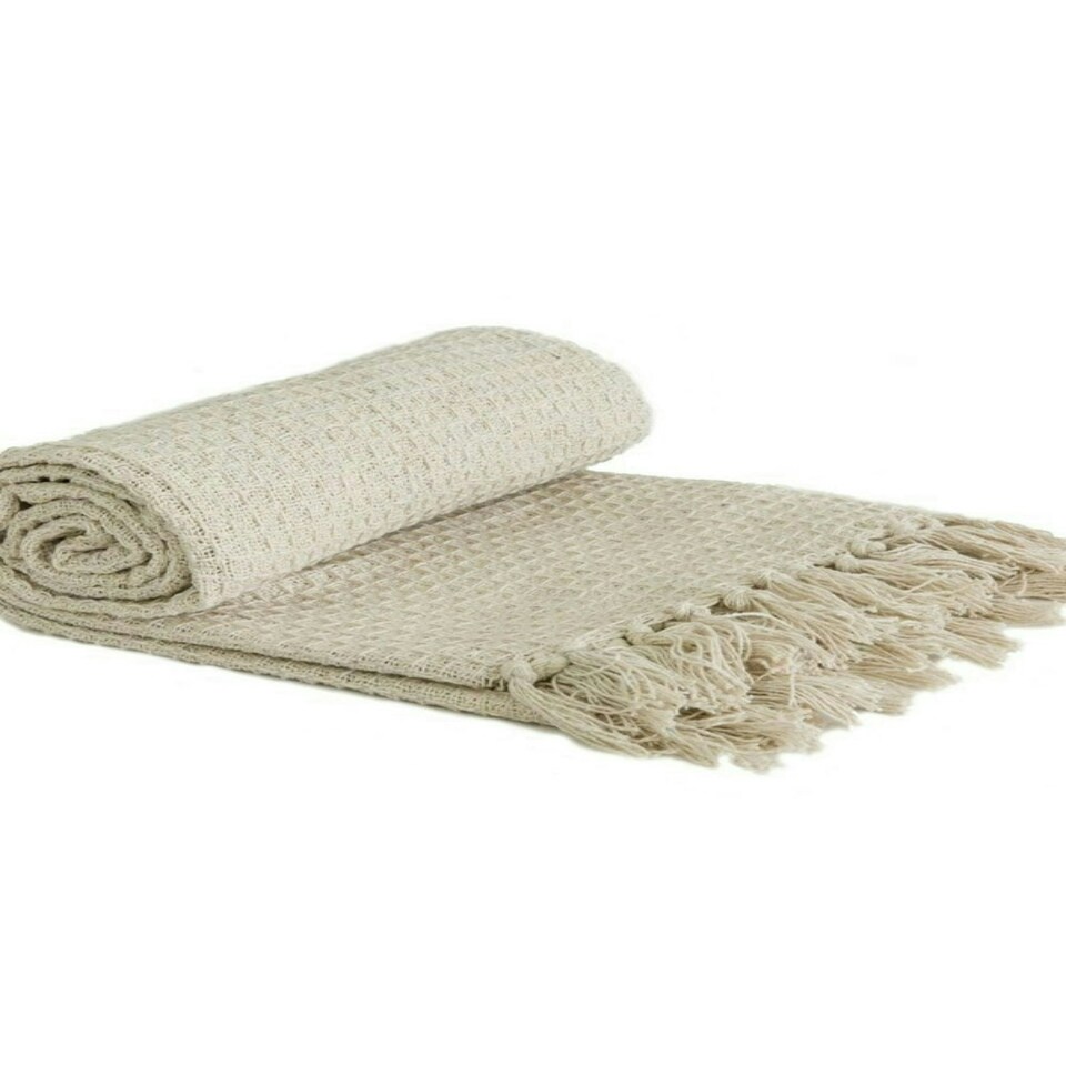 image 1 of Honeycomb Throw 50 X 60 Ivory