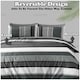 image 7 of VELVETIO Francis Stripe Complete Duvet Cover Set with Fitted Sheet Soft Polycotton Bedding Sets Grey | Single