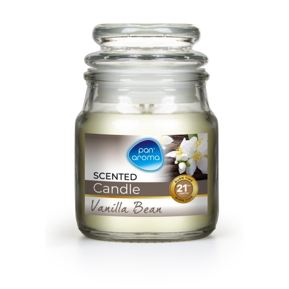 image 1 of Pack of 3 Pan Aroma Small Jar Candles With Lid - Vanilla Bean or Vanilla & Coconut