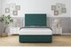 image 2 of Sloomy Manhattan Emerald Plush Divan Bed Base 2 Drawers Foot-End With 54 Inch Floor Standing Headboard | Green | Emerald | Double | 1