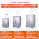 image 5 of 3 Piece Luggage Set with Vanity Case, Carry-On & Large Suitcase | Silver | Silver