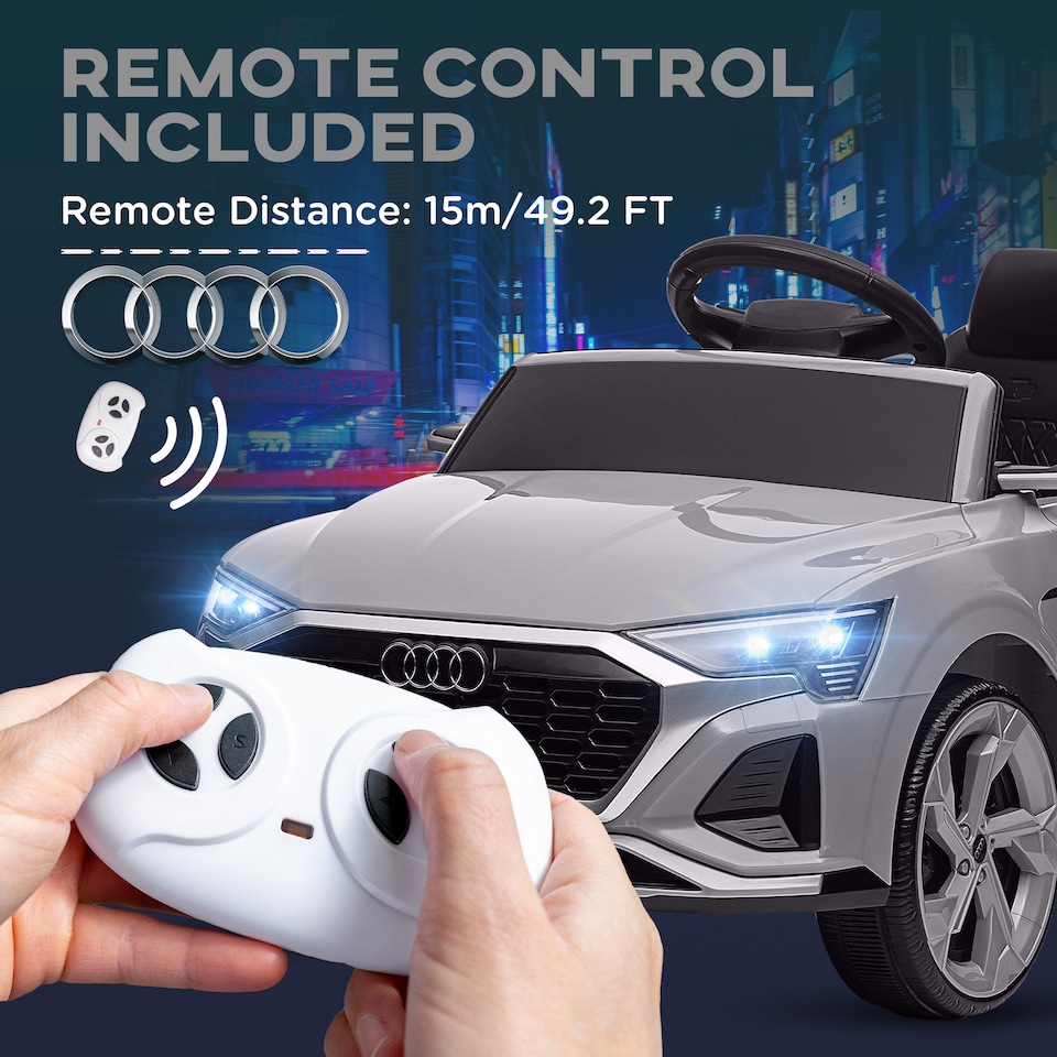 image 1 of AIYAPLAY Audi Q8 etron Sportback Licensed 12V Kids Electric Car with Remote