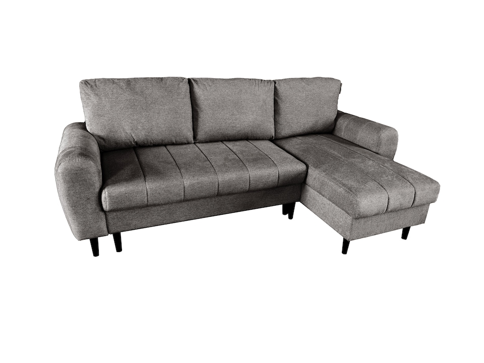 image 1 of Sienna 3 Seater Left Hand Facing Storage Sofa Bed in Grey, Silver or Beige | Grey | One Size