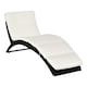 image 1 of Outsunny Garden Rattan Sun Lounger Foldable Patio Chaise Chair Black