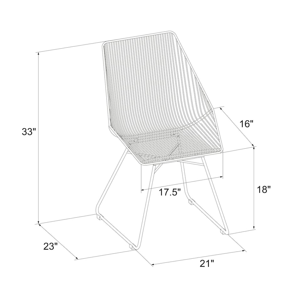 image 1 of Ellis Accent Dining Chair Grey Metal