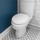 image 5 of Harbour Housewares Wooden Soft Close Toilet Seat - White | White | White