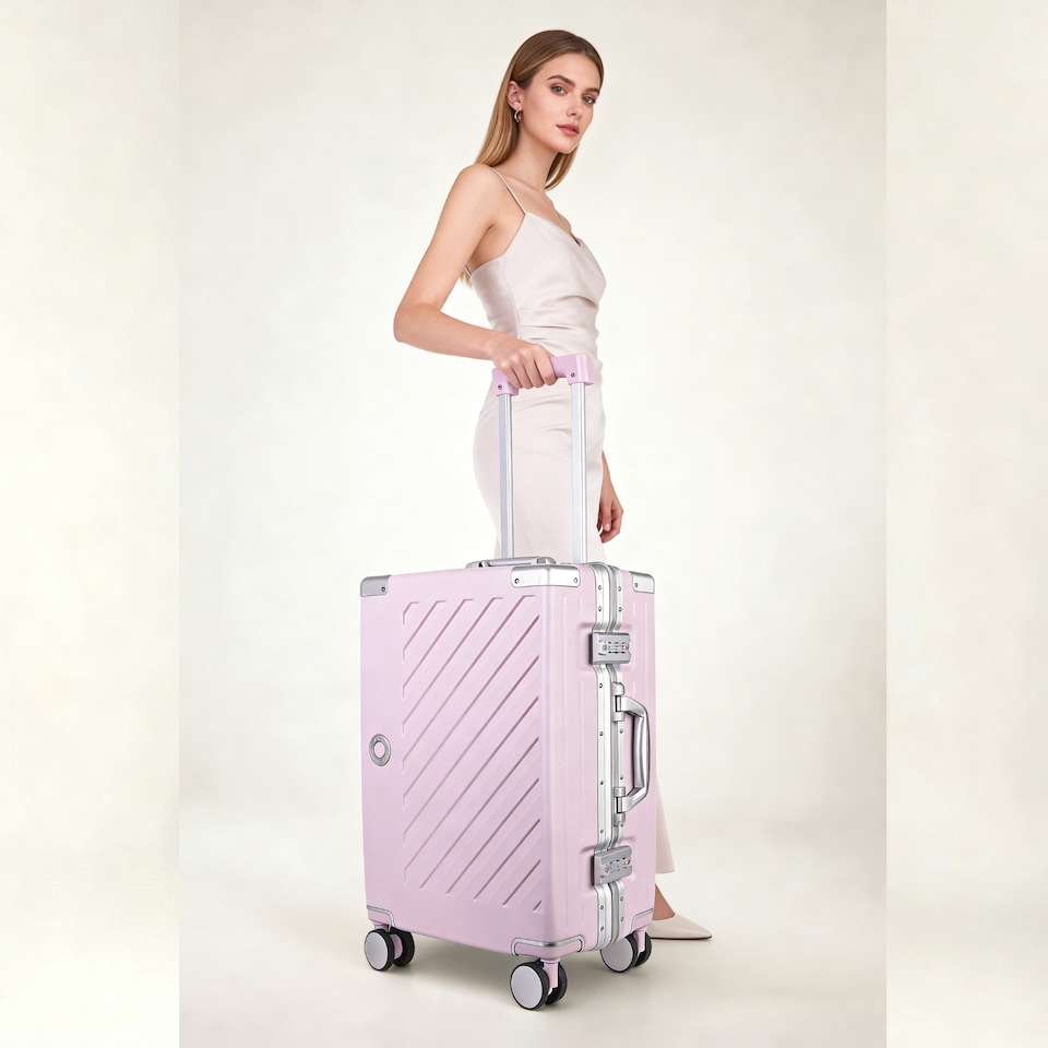 image 1 of Zipperless Suitcase Set, PC Hard Shell, Small & Large, TSA Lock