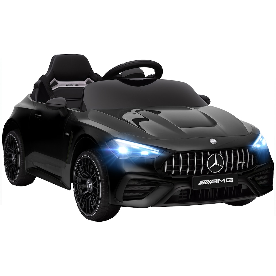 image 1 of AIYAPLAY Licensed Mercedes AMG CLE 53 Kids Electric Car, 12V Ride On Car with Dual Motors, Remote Control, Suspension, LED Lights, Music and Assist Wheels for 3-6 Years Old | Black