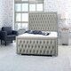 image 4 of Piera Plush Small Double Bed Frame - Silver