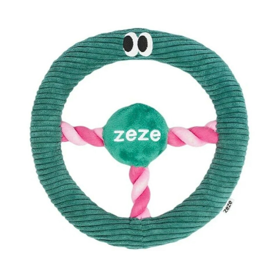 image 1 of ZEZE Funny Steering Wheel Rope Dog Toy Orange