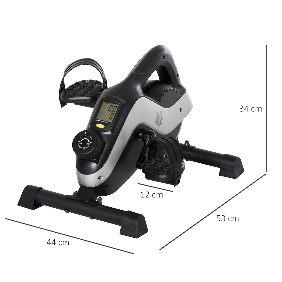 image 1 of HOMCOM Mini Exercise Bike 8 Levels Magnetic Resistance Leg Fitness LCD Display