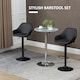 image 3 of HOMCOM Adjustable Bar Stools Set of 2, Swivel Barstool W/ Footrest Black