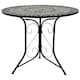 image 2 of Charles Bentley Garden Blue Mosaic 5 Piece Dining Set With Folding Chairs Patio