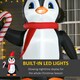 image 4 of HOMCOM 8ft Lighted Inflatable Christmas Penguin w/ Candy Cane for Garden