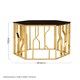 image 5 of Interiors By Premier Contemporary Hexagonal Side Table, Sturdy Metal Side Table For Livingroom, Hexagonal Design Bedside Table Gold