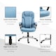 image 6 of Vinsetto Linen Executive Office Chair Height Adjustable Desk Chair, Blue