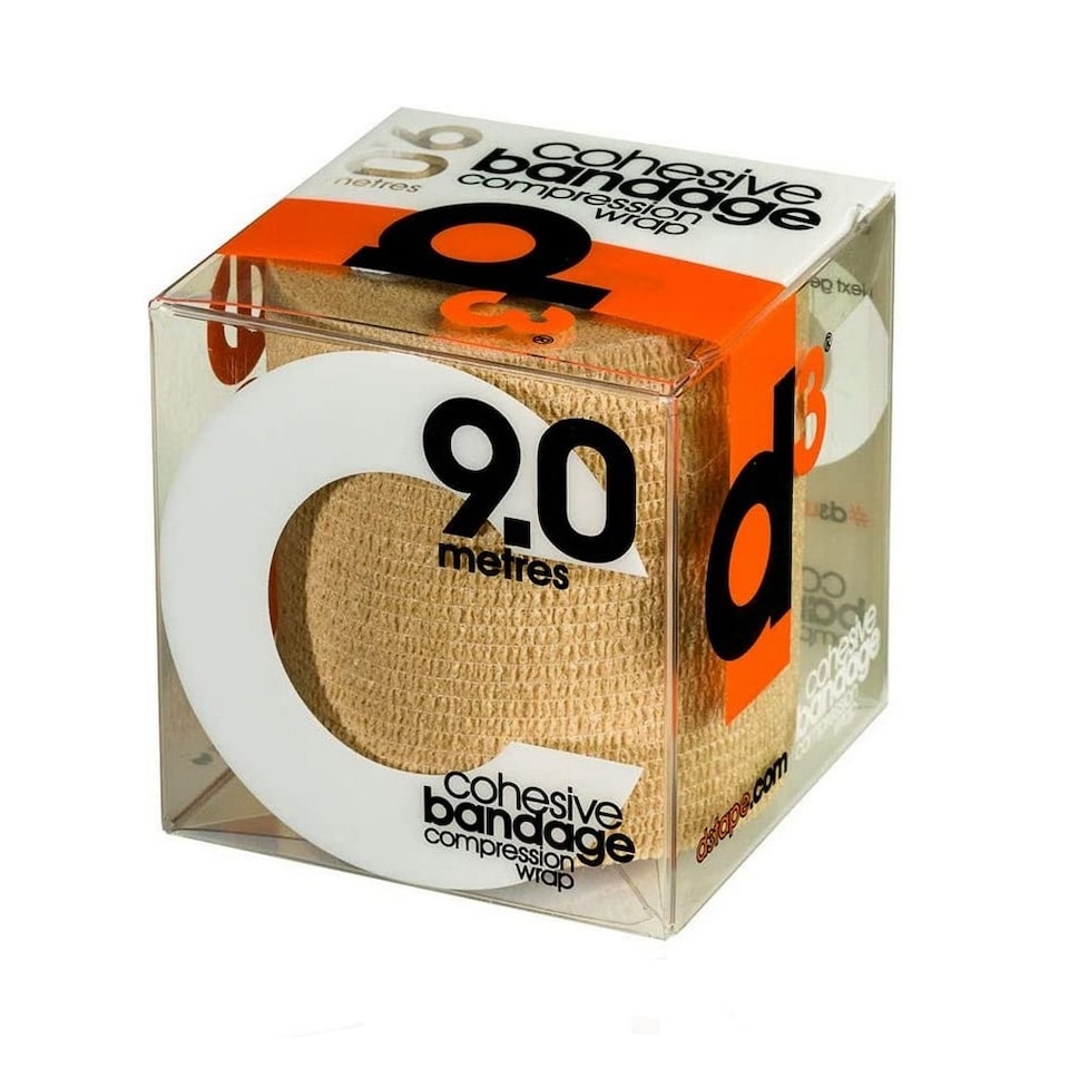 D3 Tape Cohesive Bandages | Brown | Beige | 9m x 50mm | 1