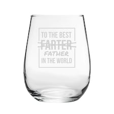 Personalised To The Best Farter In The World Stemless Gin Tumbler