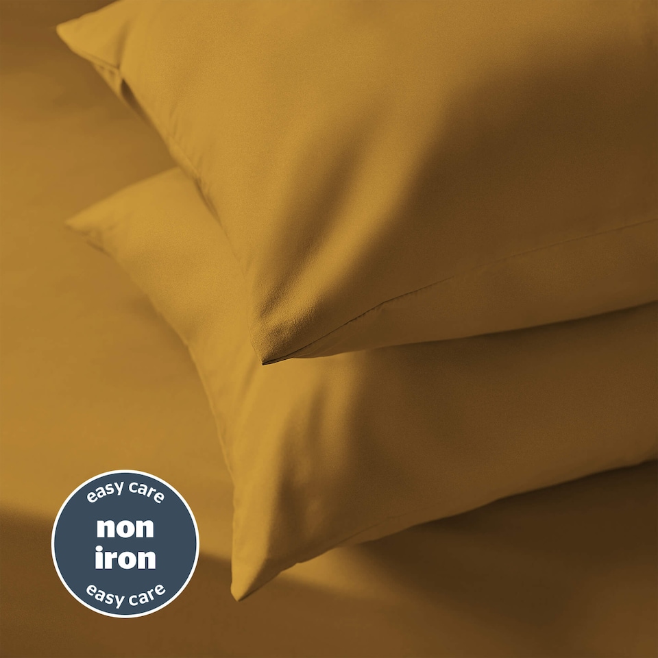 image 1 of Silentnight Supersoft Ochre Pillowcase Pair