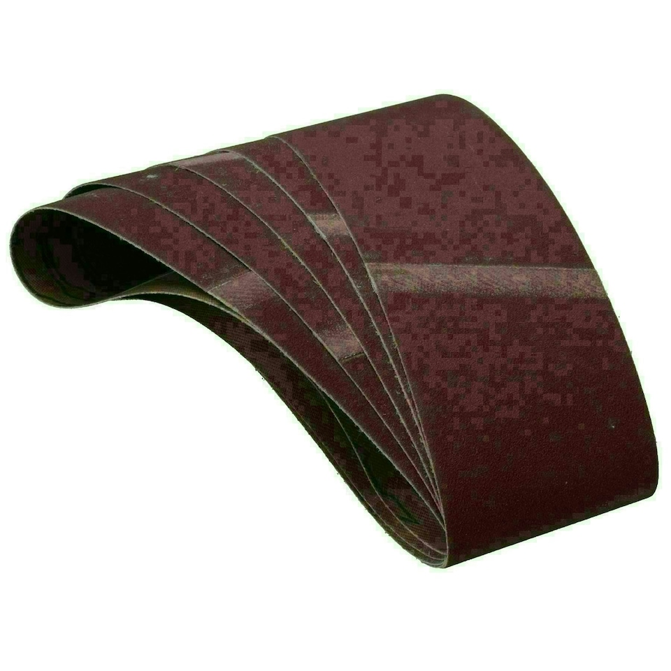 image 1 of 75mm x 457mm 120 Grit Fine Abrasive Sanding Belt Sander Discs 10 Pack