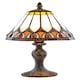 image 1 of Art Denergy savingTiffany Glass Table Lamp with Amber Shade | Orange