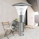 image 4 of Set of 2 Halo - Stainless Steel Outdoor IP44 Motion Sensor Wall Lights | Grey | Brushed stainless steel and clear PC | Small | 2