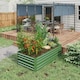 image 2 of Outsunny Galvanised Steel Outdoor Raised Bed w/ Reinforced Rods, Green