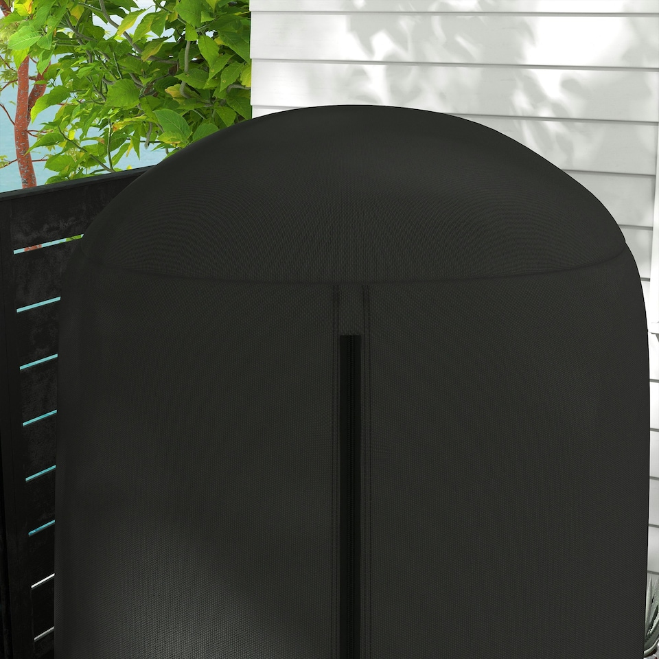 image 1 of Outsunny Hanging Egg Chair Cover Garden Swing Chair Cover Waterproof, Black