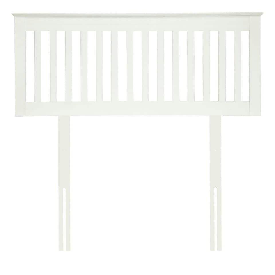 image 1 of 4ft Small Double pure white wood headboard,bed head end, head board.Wood, wooden shaker style White | 4ft Small Double