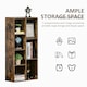 image 3 of HOMCOM Bookcase Modern Bookshelf Cabinet for Home Office Rustic Brown