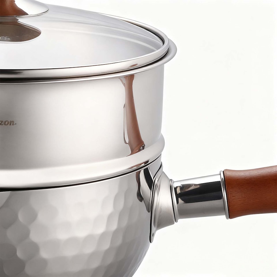 image 1 of HomeKing JadeBamboo Peak Pot-18CM Saucepan with 18CM Steamer