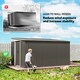 image 6 of Outsunny 11.3x9.2ft Steel Garden Storage Shed w/ Sliding Doors & 2 Vents, Grey