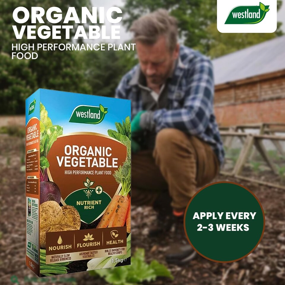 image 1 of Westland Organic Vegetable High Performance Plant Food 1.5kg for Healthier Crops