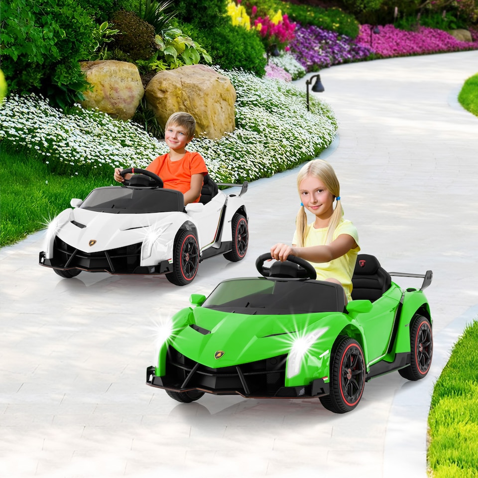 image 1 of COSTWAY 12V Battery Powered Electric Vehicle Kids Car Green