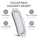 image 2 of Foldable Collapsible Laundry Basket 37L Capacity, Non-Slip Handles, Curved Shape