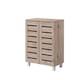 image 1 of Euston Modern 2 Door Shoe Storage Cabinet Brown