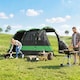 image 2 of Outsunny Blackout Camping Tent with Bedroom & Living Room for 4-5 Person, Black