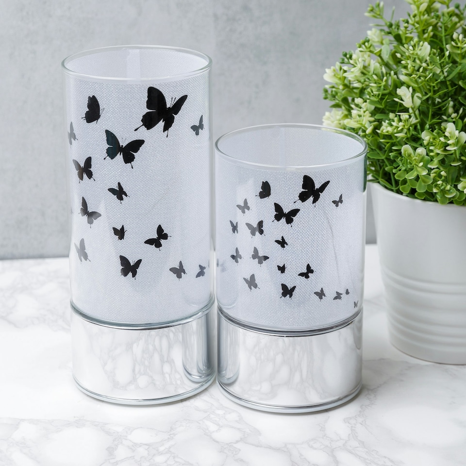 image 1 of Glass Butterfly Design Tube with LED Lights