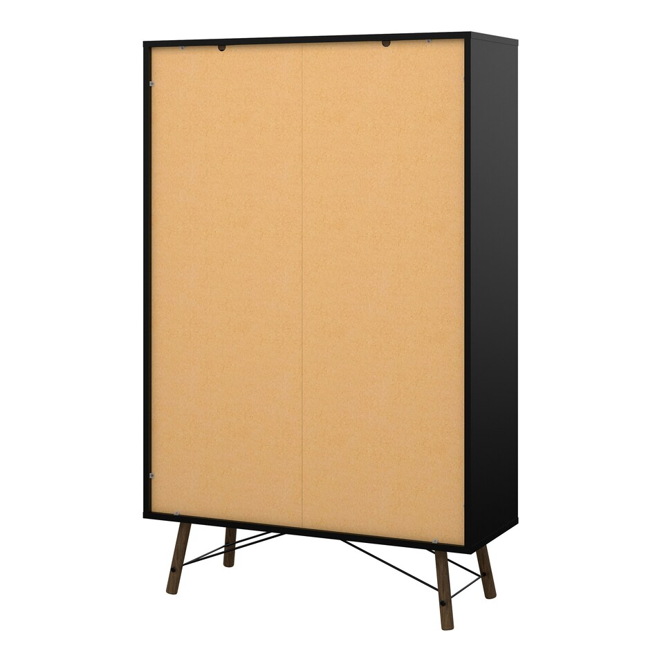 image 1 of Ry China Cabinet 1 Door 1 Glass Door 1 Drawer in Matt Black Walnut